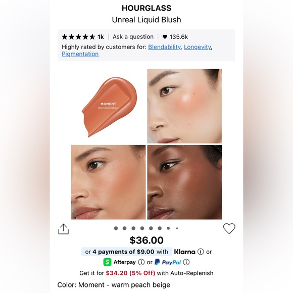 Hourglass Liquid Blush - Picture 3 of 6